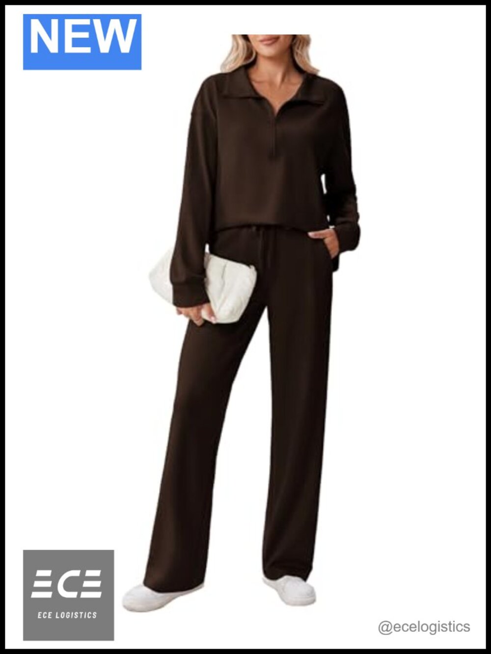 PINSPARK 2 Piece Sweatsuit Half Zip Tracksuit Activewear Lounge Set